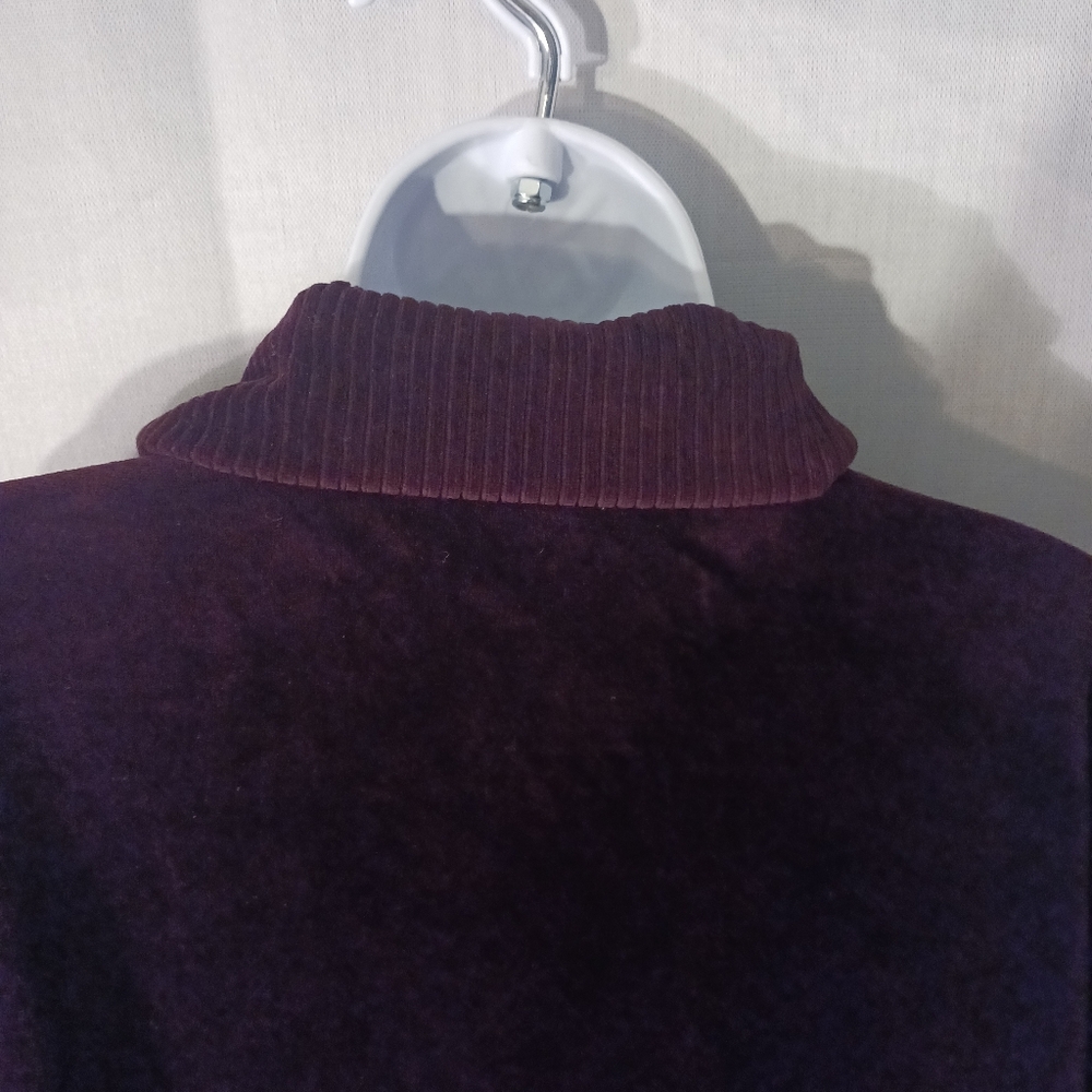 Jones New York Rich Violet Soft Jacket with Gold Zipper/Buttons & Pockets Sz XL - Picture 6 of 14